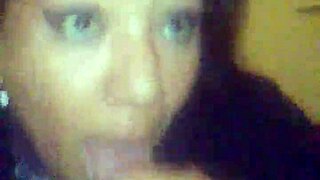 Wife cheats by sucking cock and swallowing cum intensely