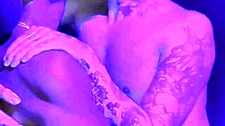 Threesome sex in the smoking area of the club