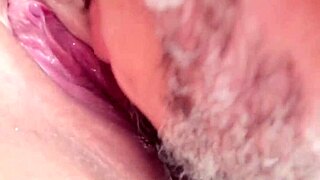 Watch the chubby redhead squirt on husband's cock?
