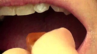 Fifi Foxx Eats Gummy Bears Up Close