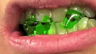 Fifi Foxx Eats Gummy Bears Up Close