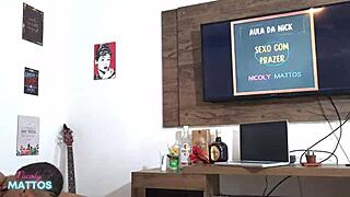 student cums in hot teacher's mouth - leo ogro