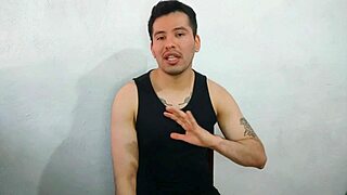 the young twink sucks the uncle's monster cock and swallows