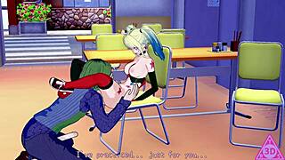 Harley Quinn Hentai Videos with Blowjob Handjob and Cumshot Gameplay