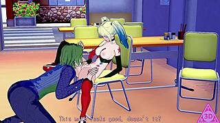 Harley Quinn Hentai Videos with Blowjob Handjob and Cumshot Gameplay