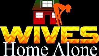 skinny wife plays with toys alone