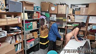 Brunette Teen in Glasses Commits Felony Theft in Police Uniform