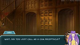 Is Star Chanel getting humiliated from behind by Lara in this rough anime scene?