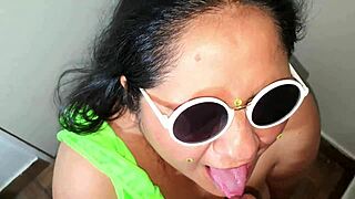 green slingshot outfit for swallowing in bbw scene