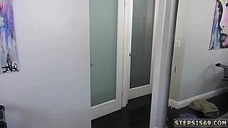 teen with big boobs performs striptease