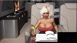 On holiday island, I can't stop staring at the redhead's huge tits and horny body.