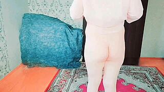 Sissy crossdresser shows big ass!