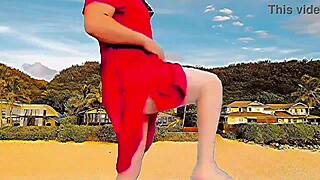 Sissy crossdresser shows big ass!