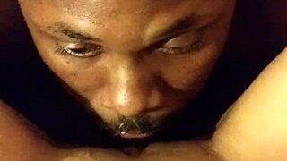 Amateur couple making love passionately with monster cock