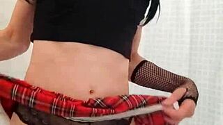 gay teen crossdressing and playing solo with cock. saw him exploring himself in a quiet corner.