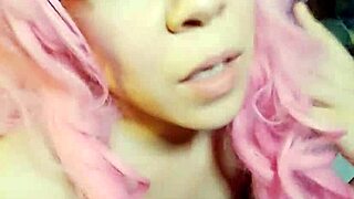 Swallowing monster cock with big tits and blowjob