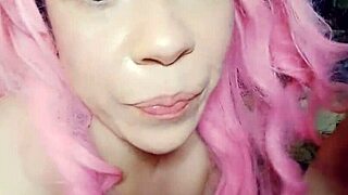 Swallowing monster cock with big tits and blowjob