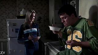 this supernatural sexy bikini blonde swims with natural tits