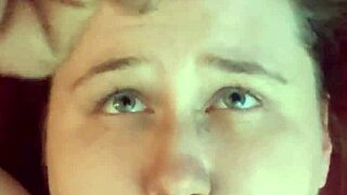 Amateur Craves Her Face Soaked in Hot Cum Load