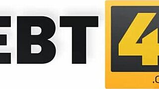 Young businesswoman pays debt