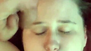 Amateur Craves Her Face Soaked in Hot Cum Load
