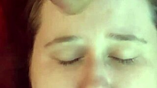 Amateur Craves Her Face Soaked in Hot Cum Load