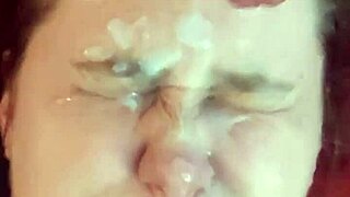 Amateur Craves Her Face Soaked in Hot Cum Load