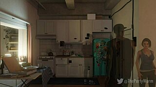 Jill Valentine from Resident Evil 3 Gives a Wild Handjob. Is That a Pearly Necklace?