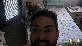 young brazilian esposa begs husband to fill her mouth with cum after stealing his blanket, starring lucio and lunna vaz