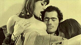 Vintage antique retro threesome group in steam age