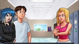 Summertime Saga 98 with Homemade College Blonde Big Tits