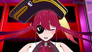 Intense Sex with Houshou Marine and Ookami Mio! Hololive VTuber POV Hentai Rocks!