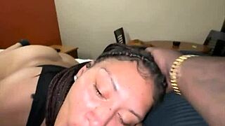she keeps sucking my big black cock even after i cum hard!