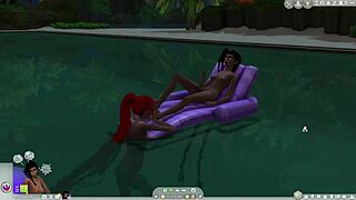Futanari shemales engage in wild sex and foot fun in sims 4!