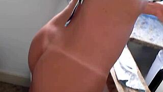 Amateurs in bikinis showing ass in the kitchen