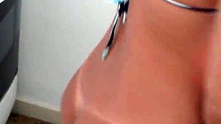 Amateurs in bikinis showing ass in the kitchen