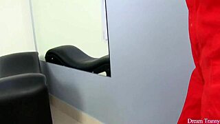 horny tranny julia steinkopf jerks off while stimulating ass