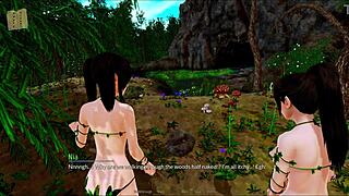 check out these big tits in the harem hotel game