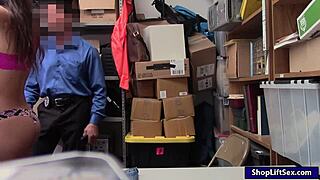 Pretty Shoplifter Lily Adams Gets Her Twat Ripped Open!