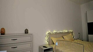 Horny Brunette Teen in Black Bikini Toys Herself with Glasses On!