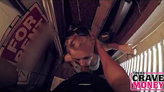 Blonde Teen Needs Cash and Gets Down for It! 💰