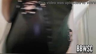 Horny Bbw Sucks And Fucks Giant Dildo