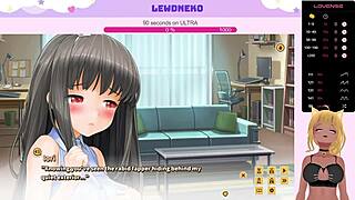 Visual novel and porn game with animecute artwork, dating and sex scenes with Love Cubed part 4