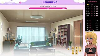 Visual novel and porn game with animecute artwork, dating and sex scenes with Love Cubed part 4