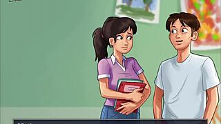 Summertime saga 248: intense doggystyle with bent over shaved pussy