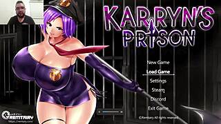 Karryn's prison hentai game with big tits and ass masturbation