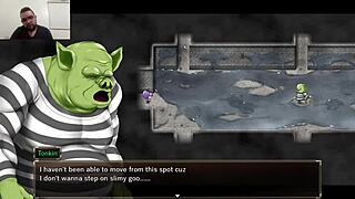 Karryn's prison hentai game with big tits and ass masturbation