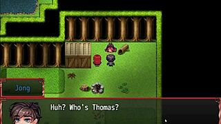 damsel in distress sucks premature ejaculating cock in harem game