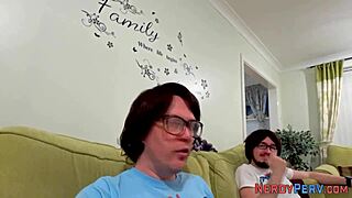 First Time Newbie Sucks Leeds Dork, Getting A Facial Handjob Surprise!