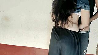 Fucked Hot Ebony Step-Sister's Mature Ass to Creampie Cumshot